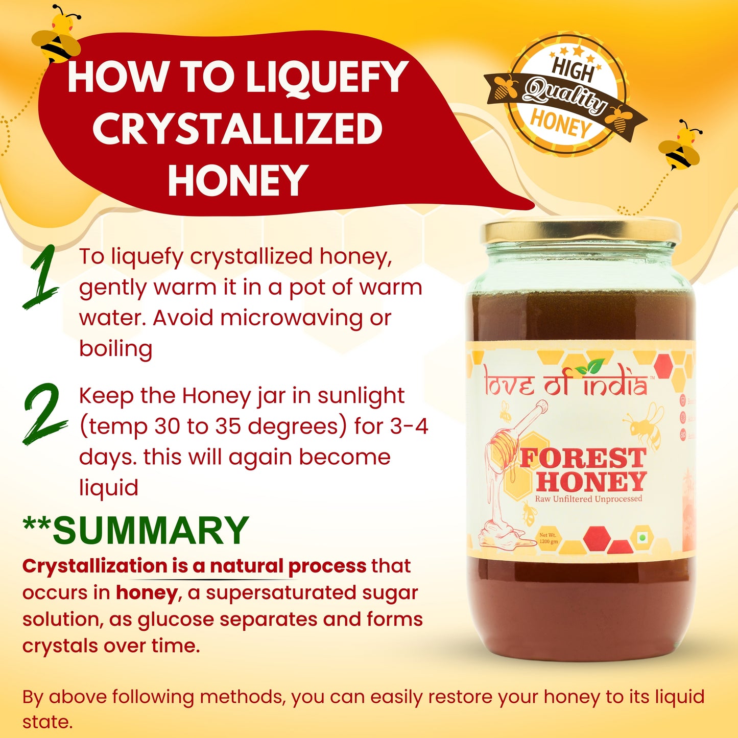 Forest Honey (Raw, Unfiltered, Unprocessed & Non-Pasteurised)