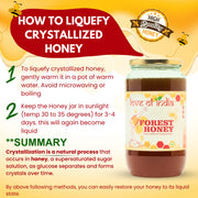 Raw Forest Honey (Raw, Unfiltered, Unprocessed & Non-Pasteurised)