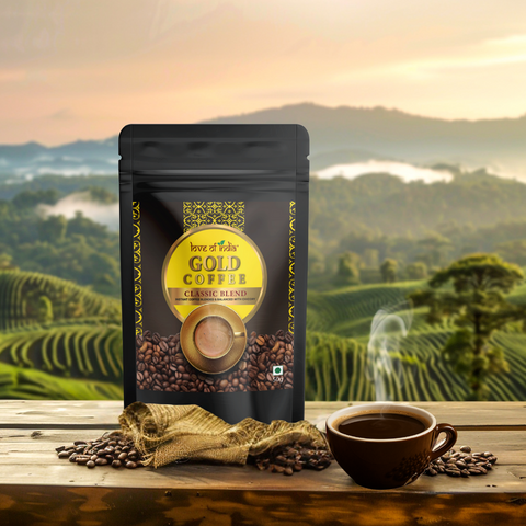 Love of India Gold Coffee – Classic Blend | Instant Coffee 50gm