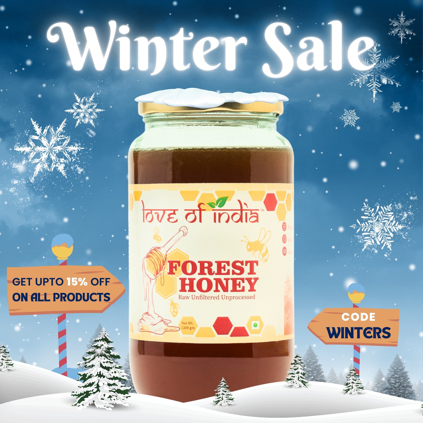 Forest Honey (Raw, Unfiltered, Unprocessed & Non-Pasteurised)