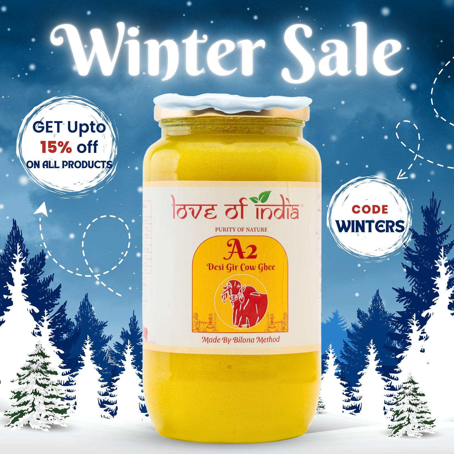 Love of India Desi Vedic Gir Cow Ghee made by Bilona method