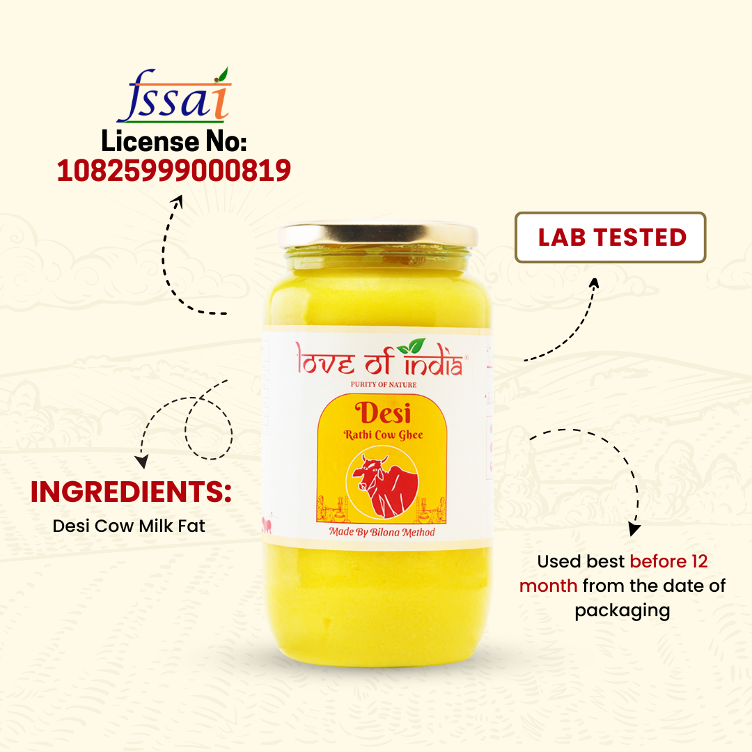 Love of India Desi Vedic Rathi Cow Ghee made by Bilona method