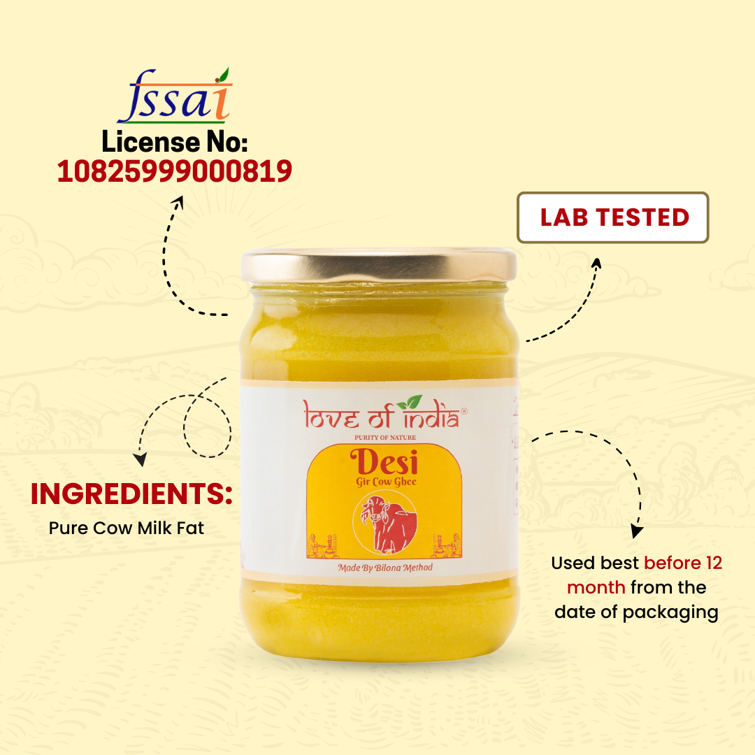 Love of India Desi Vedic Gir Cow Ghee made by Bilona method