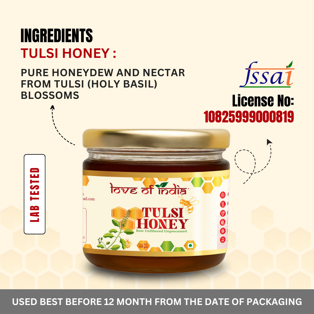 Tulsi Honey 400g | 100% Pure – Manages Stress & Boosts Immunity
