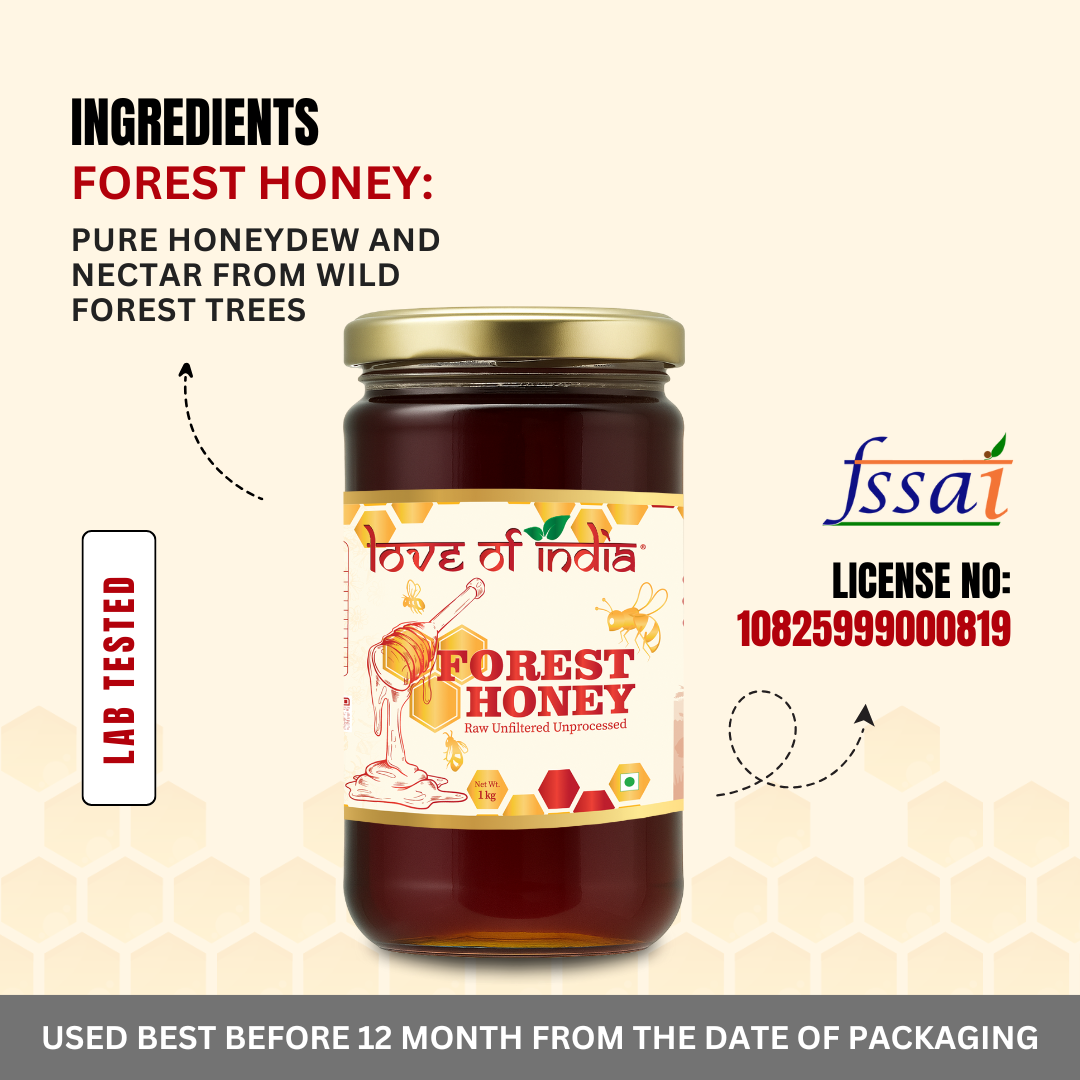 Forest Honey (Raw, Unfiltered, Unprocessed & Non-Pasteurised) 1 KG