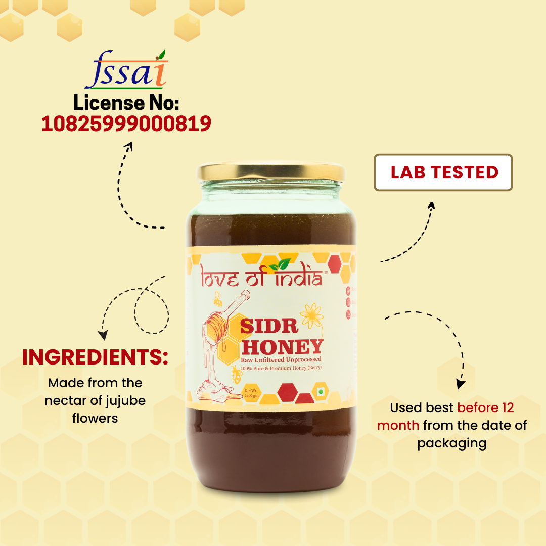 SIDR Honey (Raw, Unprocessed, Unfiltered, Pure & Premium Honey) Jujube Berry