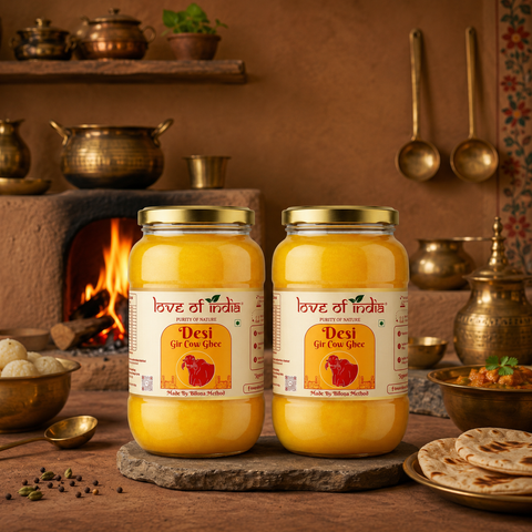 A2 Gir Cow Ghee – Bilona Method | Gujarat Sourced | 30 Litres of Milk, 1 Litre of Ghee