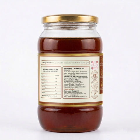 Natural Honey (Raw, Unfiltered, Unprocessed & Non-Pasteurised)
