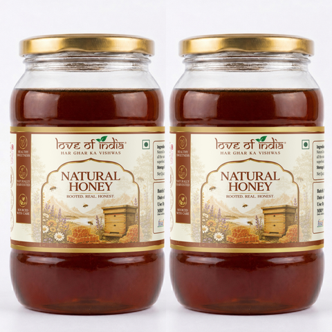 Natural Honey (Raw, Unfiltered, Unprocessed & Non-Pasteurised)