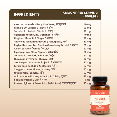 Piles Care - 60 Veg Capsules