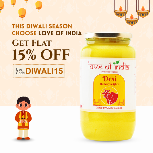 Love of India Desi Vedic Rathi Cow Ghee made by Bilona method