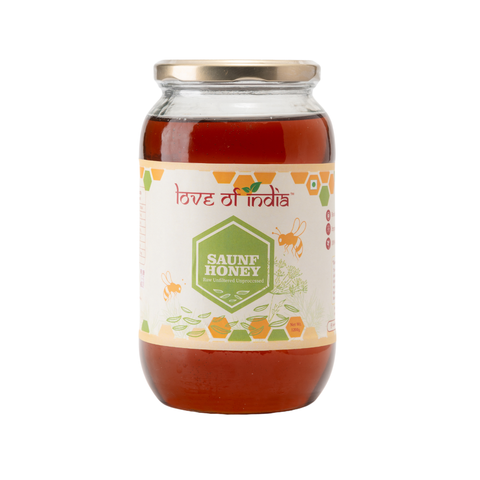 Saunf Honey (Fennel Raw Honey, Raw, Unfiltered, Unprocessed & Non-Pasteurised)