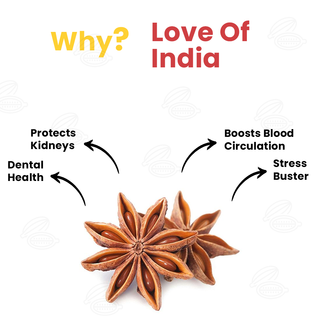 Organically Grown Star Anise (Chakra Phool) | Premium Export Quality and Natural Flavor