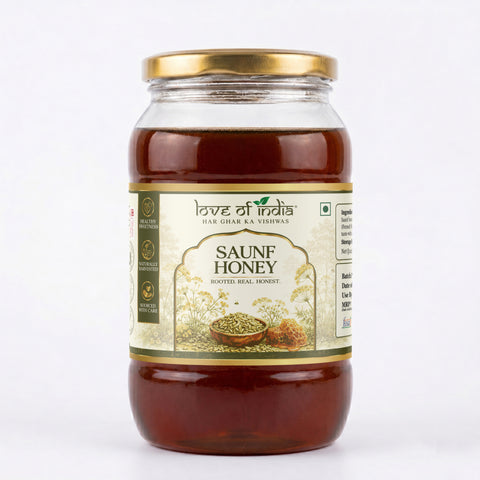 Saunf Honey (Fennel Raw Honey, Unfiltered, Unprocessed & Non-Pasteurised)