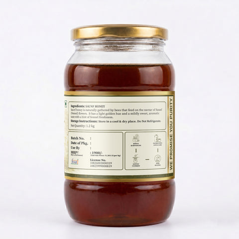 Saunf Honey (Fennel Raw Honey, Unfiltered, Unprocessed & Non-Pasteurised)