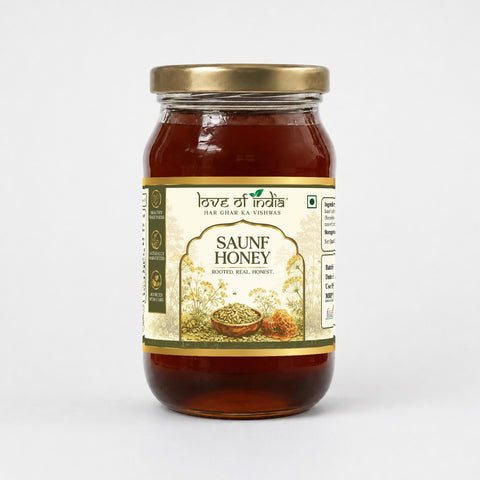 Saunf Honey (Fennel Raw Honey, Unfiltered, Unprocessed & Non-Pasteurised)