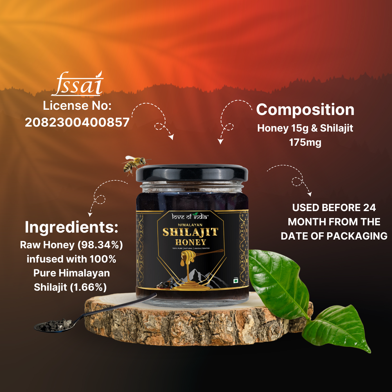 Himalayan Shilajit Honey – Nature’s Pure Fusion | Love Of India 75gm