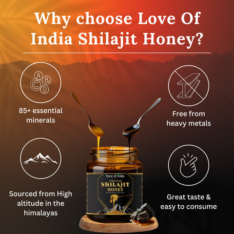 Himalayan Shilajit Honey – Nature’s Pure Fusion | Love Of India 75gm