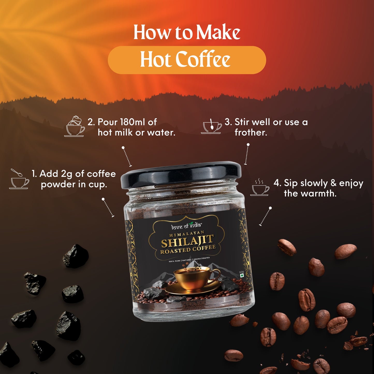 Himalayan Shilajit Roasted Premium Coffee by Love of India