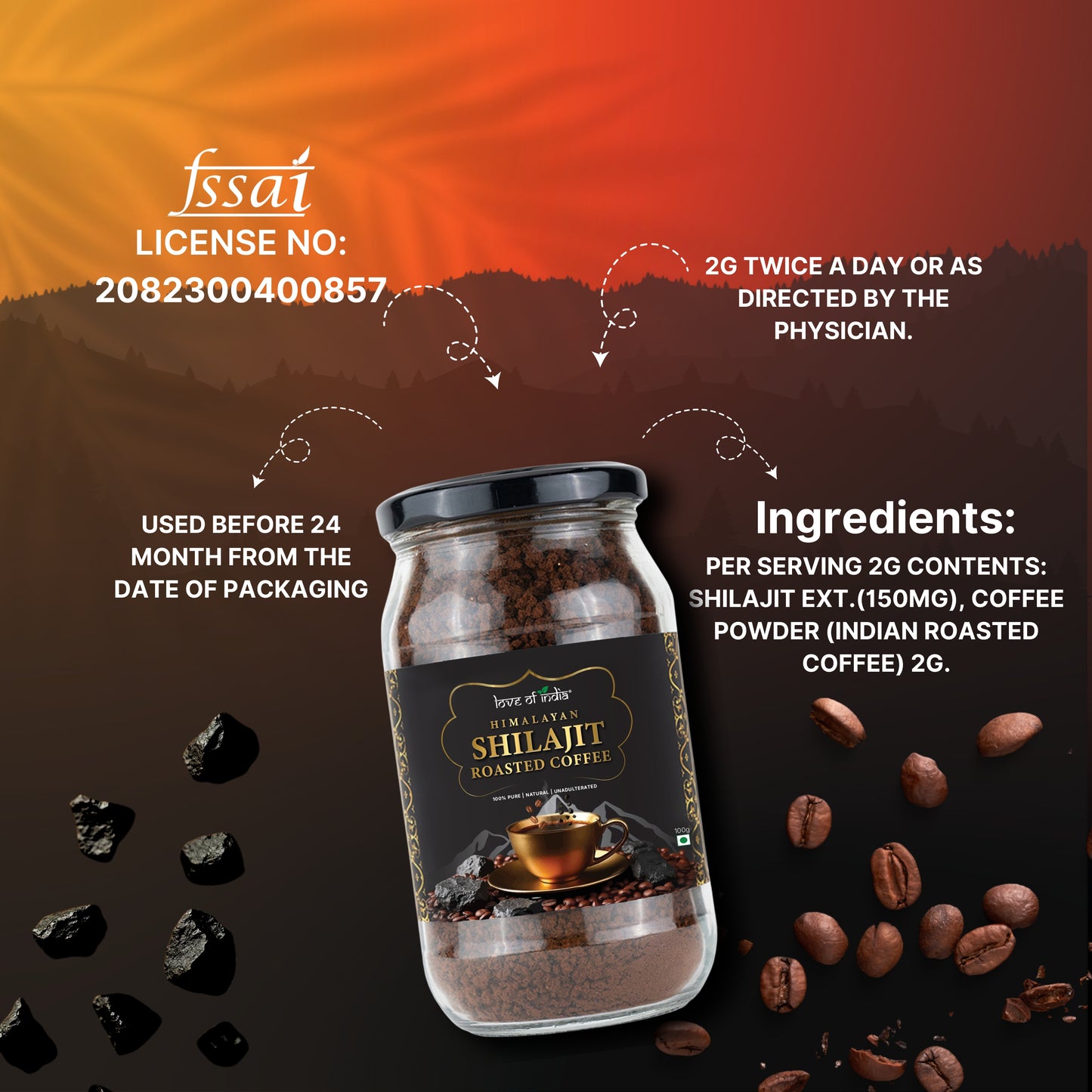 Himalayan Shilajit Roasted Premium Coffee by Love of India