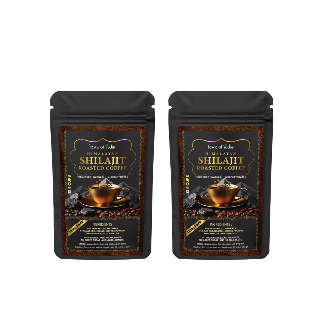 Himalayan Shilajit Roasted Premium Coffee Pack of 2 (10g each) | 10 cups