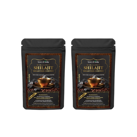 Himalayan Shilajit Roasted Premium Coffee Pack of 2 (10g each) | 10 cups