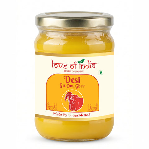 A2 Gir Cow Ghee - Bilona Method | Gujarat Sourced | 32 Litres of Milk, 1 Litre of Ghee