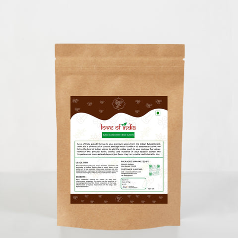 Love of India, Black Cardamom (Badi Elaichi) | Kerala (Idduki) Premium Export Quality and Healing Properties