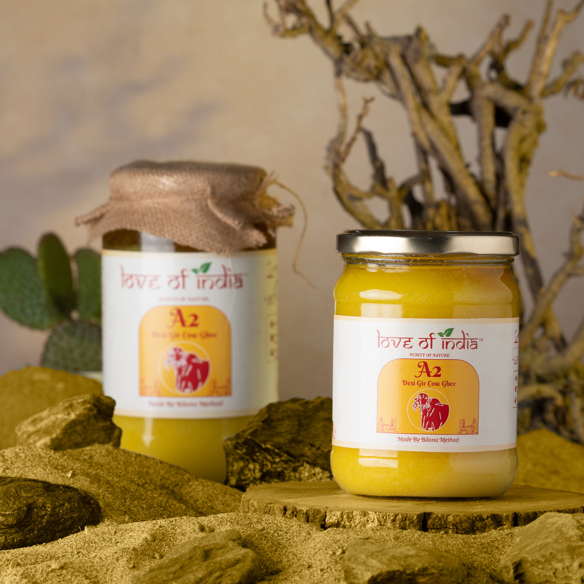 A2 Desi Vedic Cow Ghee (Gir + Rathi) Combo Offer - 500ML